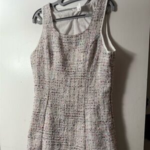 Pink, Purple and Blue Sparkle Elegant Tweed Dress
